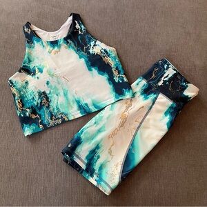 Old Navy Marble Active 2‑Piece Set Girls XL (14/16)